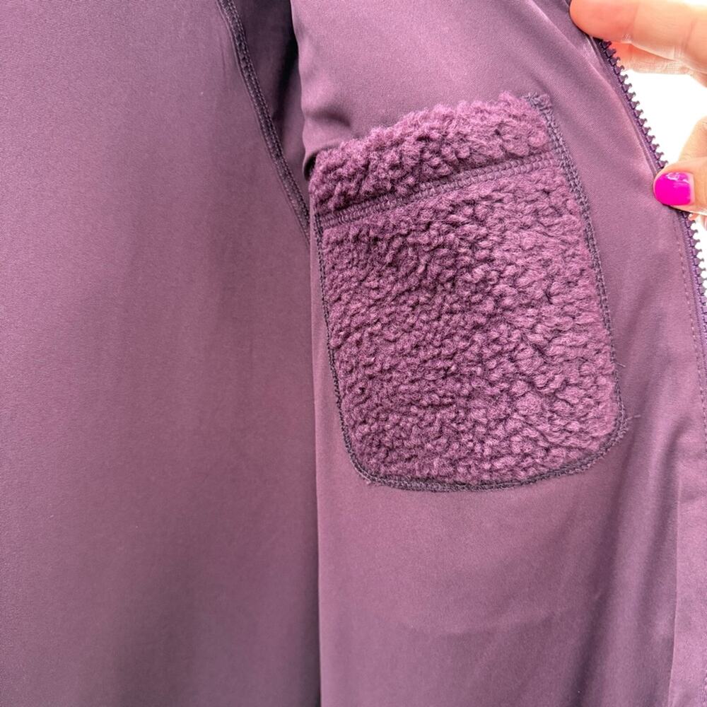 NWT The North Face Ridge Hoodie Full Zipper High Pile Jacket BlackBerry Size M - Picture 11 of 15